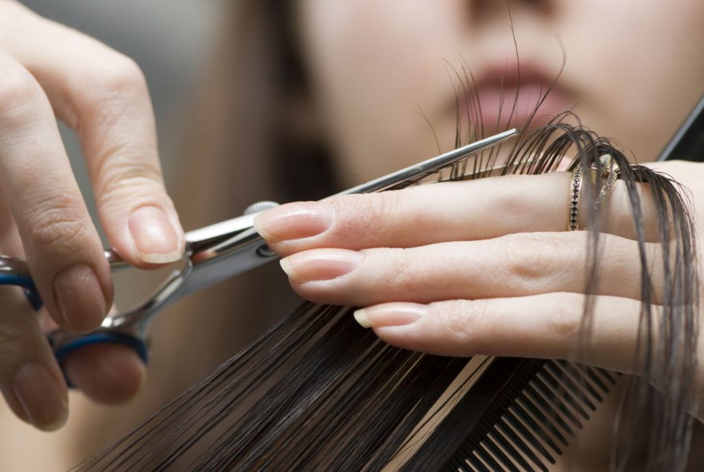 cut dry hair