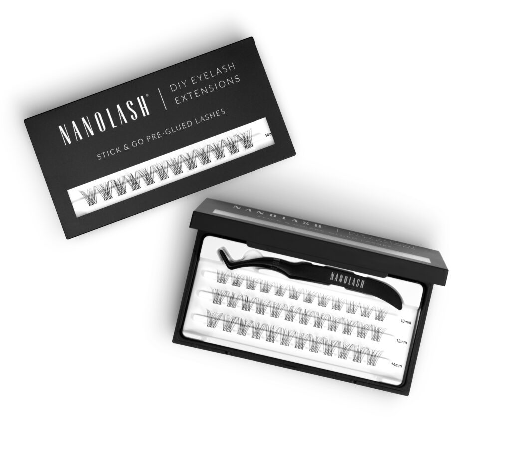 pre glued lashes clusters nanolash